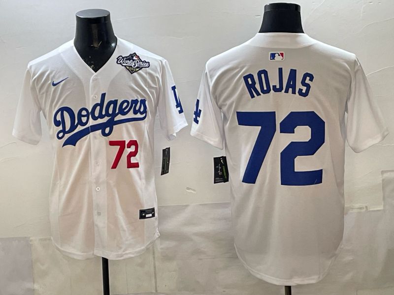 Men 2025 Los Angeles Dodgers #72 Rojas White Game Nike MLB Jersey style 006